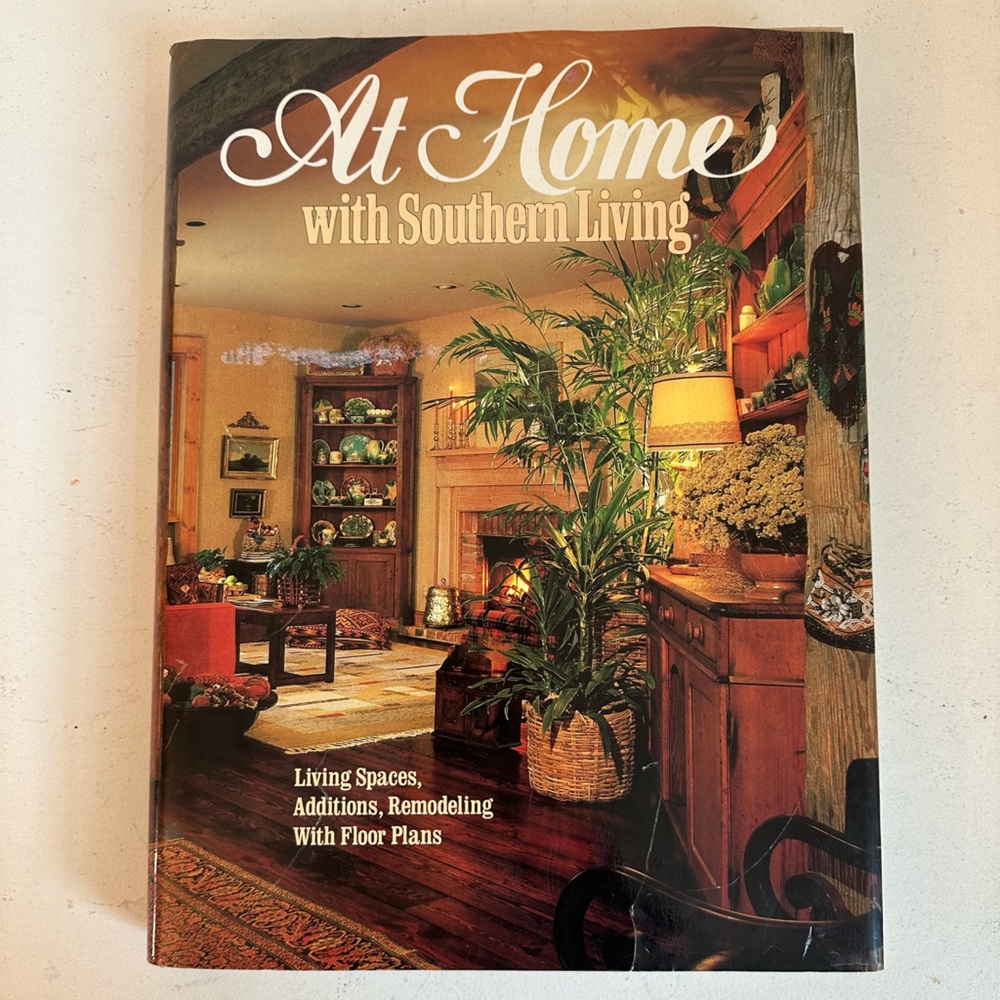At Home with Southern Living Hardcover Coffee Table Book - Warm Brown & Gold